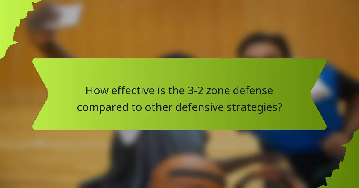 How effective is the 3-2 zone defense compared to other defensive strategies?