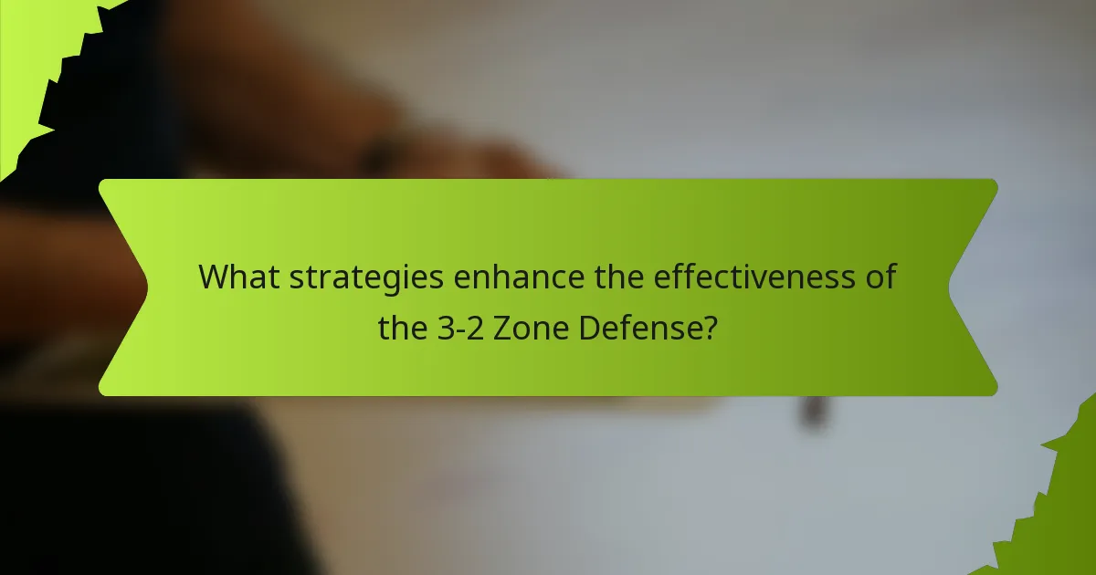 What strategies enhance the effectiveness of the 3-2 Zone Defense?